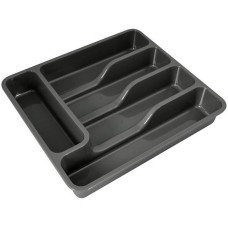 MULTIDOM Лоток для столовых приборов широкий (серый). Размер 33х29х5,5 см. 740 018