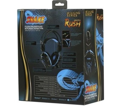 Наушники с гарнитурой SMARTBUY (SBHG-1000) RUSH SNAKE черно-синий