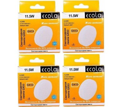 Лампа светодиодная ECOLA T5PV11ELC LIGHT GX53/11,5W/4200K матовая