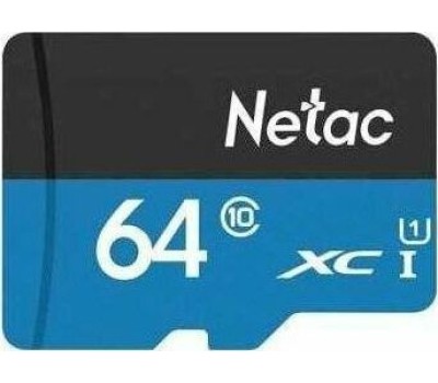 Карта памяти NETAC 64Gb MicroSD P500 + SD адаптер (NT02P500STN-064G-R)