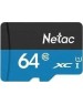 Карта памяти NETAC 64Gb MicroSD P500 + SD адаптер (NT02P500STN-064G-R)