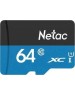 Карта памяти NETAC 64Gb MicroSD P500 + SD адаптер (NT02P500STN-064G-R)