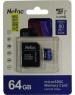 Карта памяти NETAC 64Gb MicroSD P500 + SD адаптер (NT02P500STN-064G-R)