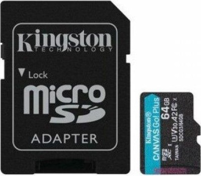 Карта памяти NETAC 64Gb MicroSD P500 + SD адаптер (NT02P500STN-064G-R)