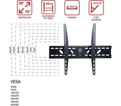 Кронштейн для ТВ REXANT (38-0090) для 30