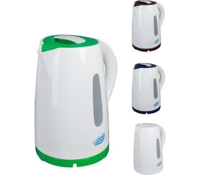 Чайник электрический ВЕЛИКИЕ РЕКИ Томь-1 белый/зеленый, 1,7 л