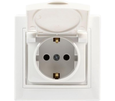 Розетка SMARTBUY (SBE-01w-16-S1-1ZK-c) Венера, 1-местная, белый