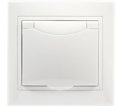 Розетка SMARTBUY (SBE-01w-16-S1-1ZK-c) Венера, 1-местная, белый