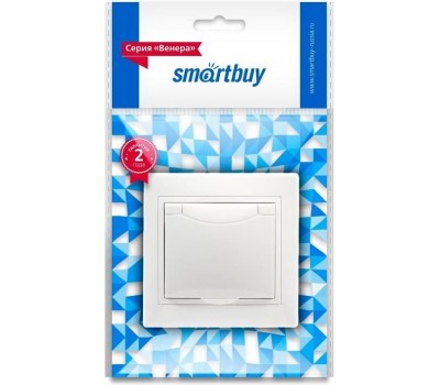 Розетка SMARTBUY (SBE-01w-16-S1-1ZK-c) Венера, 1-местная, белый