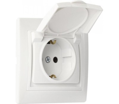 Розетка SMARTBUY (SBE-01w-16-S1-1ZK-c) Венера, 1-местная, белый