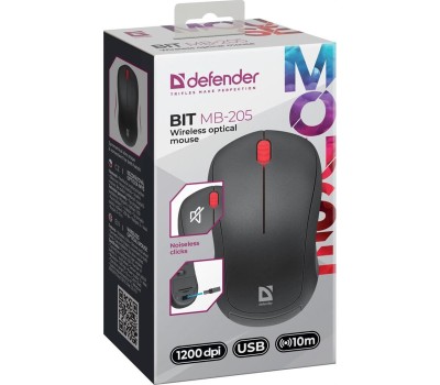 Беспроводная оптическая мышь DEFENDER (52205) Bit MB-205 черный