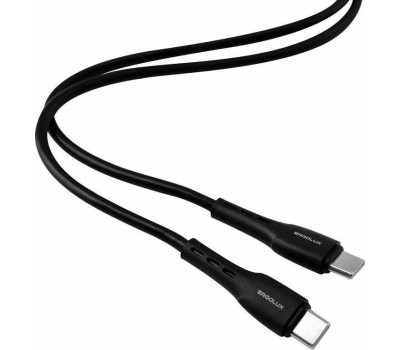 Кабель ERGOLUX (15201) ELX-CDC06-C02 (Кабель Type C-Type C, 5А, 80Вт, 1,2м, Черный, Зарядка+ПД, Коробка)