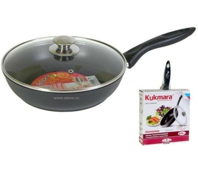 Сковорода KUKMARA с242а а/пр литая 24см стекл/кр