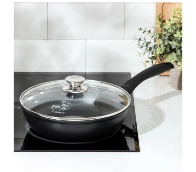 Сковорода KUKMARA с242а а/пр литая 24см стекл/кр