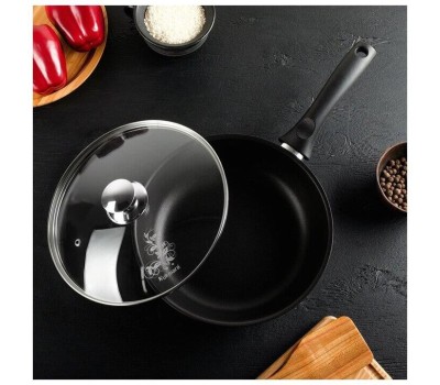 Сковорода KUKMARA с242а а/пр литая 24см стекл/кр