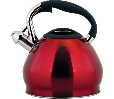 LEONORD Чайник из нерж.стали со свистком Sonne-3101R, объем - 3,4 л, окрашенный (002804)