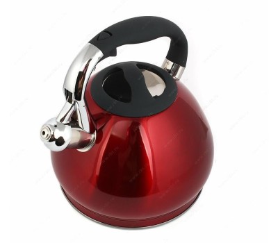 LEONORD Чайник из нерж.стали со свистком Sonne-3101R, объем - 3,4 л, окрашенный (002804)