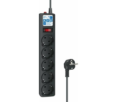 POWERCUBE SPG5-C2 1.9м (5 розеток) черный (коробка)