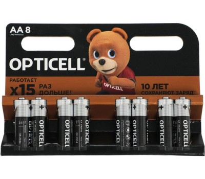 OPTICELL Батарея Basic LR6 AA (8шт) блистер