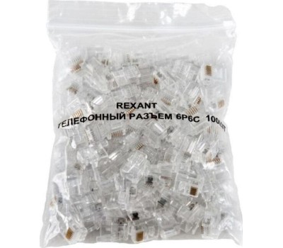 REXANT Разъем телефонный UTP, RJ-12 (6P6C), CAT 3