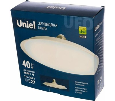 UNIEL LED-U220-40W/6500K/E27/FR PLU01WH