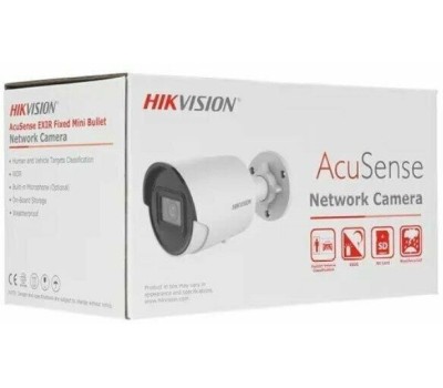 IP-Камера HIKVISION Камера видеонаблюдения IP DS-2CD2083G2-IU(4mm), 3840х2160 pix, 4 мм, белый
