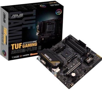 Материнская плата ASUS Материнская плата TUF GAMING A520M-PLUS II, Socket AM4, AMD A520, mATX, Ret