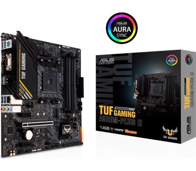 Материнская плата ASUS Материнская плата TUF GAMING A520M-PLUS II, Socket AM4, AMD A520, mATX, Ret