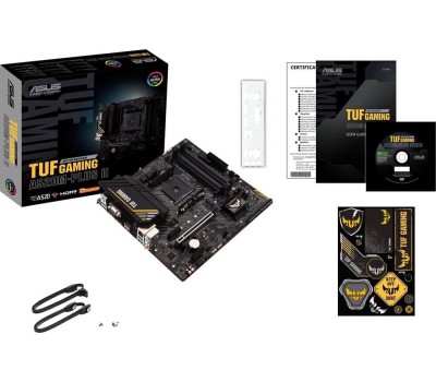 Материнская плата ASUS Материнская плата TUF GAMING A520M-PLUS II, Socket AM4, AMD A520, mATX, Ret