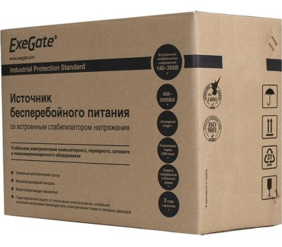 ИБП Exegate EP285483RUS ИБП ExeGate SpecialPro UNB-1000.LED.AVR.EURO.RJ <1000VA/650W, LED, AVR, 4 евророзетки, RJ45/11, Black>