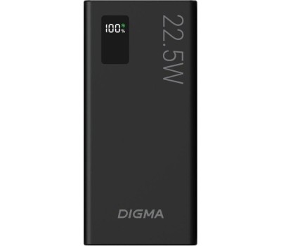 DIGMA Внешний аккумулятор (Power Bank) DGPF10A, 10000мAч, черный [dgpf10a22pbk]