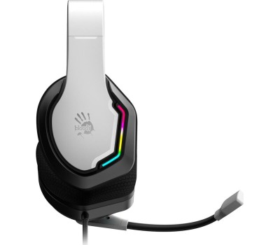 A4TECH Гарнитура игровая Bloody G260p, для компьютера, мониторные, проводные, белый / черный