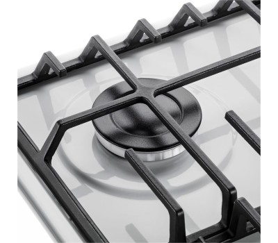 Варочная панель газовая MAUNFELD Газовая варочная панель EGHE.64.6CW/G, 4 конфорки, эмалированная сталь, белый