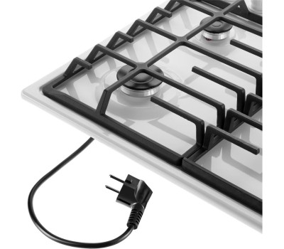 Варочная панель газовая MAUNFELD Газовая варочная панель EGHE.64.6CW/G, 4 конфорки, эмалированная сталь, белый