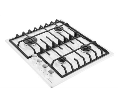 Варочная панель газовая MAUNFELD Газовая варочная панель EGHE.64.6CW/G, 4 конфорки, эмалированная сталь, белый