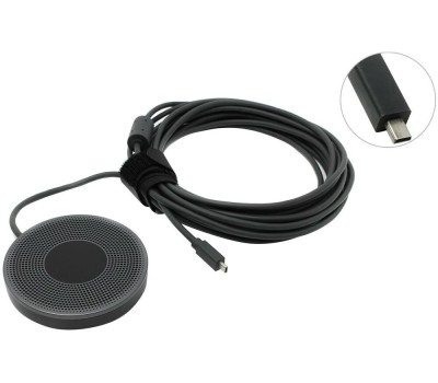 Микрофон LOGITECH Микрофон MeetUp, черный [989-000405]