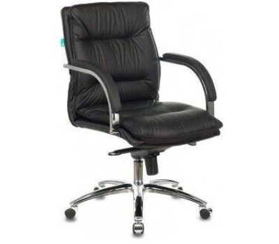 БЮРОКРАТ Кресло T-9927SL-LOW-V, кожа, до 120кг, черный [t-9927sl-low-v/black]