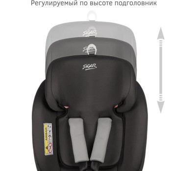 Автокресло детское SIGER УУД Престиж Isofix Lux гр.0+/I/II/III, графит