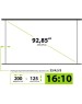 Экраны CACTUS Экран WallExpert CS-PSWE-200x125-WT, 200х125 см, 16:10, настенно-потолочный