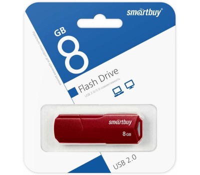 USB-флэш SMARTBUY USB накопитель 8GB CLUE Red (SB8GBCLU-R)