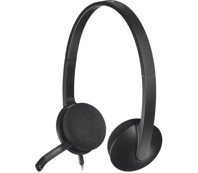 LOGITECH Гарнитура H340 |981-000475| черная, USB, поворотный микрофон, кабель 1.8м