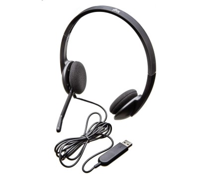 LOGITECH Гарнитура H340 |981-000475| черная, USB, поворотный микрофон, кабель 1.8м