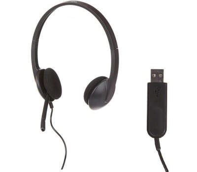 LOGITECH Гарнитура H340 |981-000475| черная, USB, поворотный микрофон, кабель 1.8м