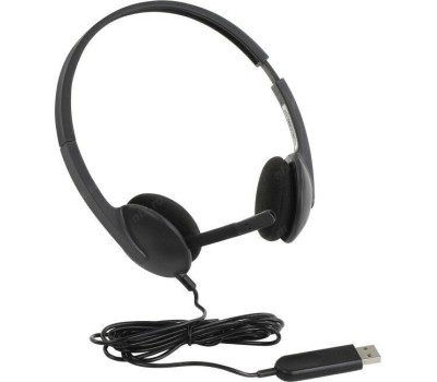 LOGITECH Гарнитура H340 |981-000475| черная, USB, поворотный микрофон, кабель 1.8м