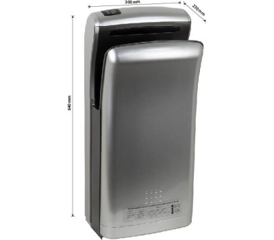 САНАКС - Сушилка для рук погружная, высокоскоростная, бизнес класса, корпус пластик АБС, цвет сатин хром. 2000Вт 6990s