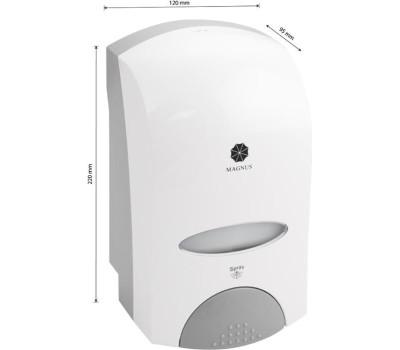 МАГНУС - Дозатор для ДЕЗИНФЕКЦИИ, пластик АБС, БЕЛЫЙ, 1000 мл, 693