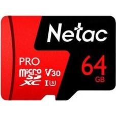 Карта памяти NETAC 64Gb MicroSD P500 Extreme Pro + SD adapter (NT02P500PRO-064G-R)