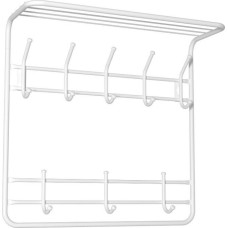 Вешалка настенная ЗМИ 2х ярусная с полкой 60 Белая ВСП 8