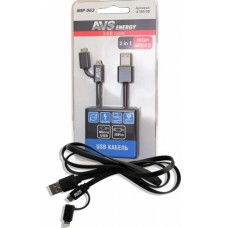 Кабель AVS MIP-563 для iphone 5/6/7 + micro USB (1м) (блистер)