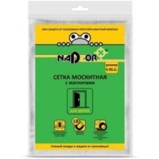 Сетка москитная на дверь с магнитами NADZOR Сетка москитная на дверь с магнитами, белая, в пакете, MSN020MPW